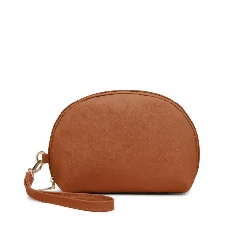 Miss Lulu 3 Piece Leather Look Tote Bag Set - Beige and Brown | Elegant & Versatile