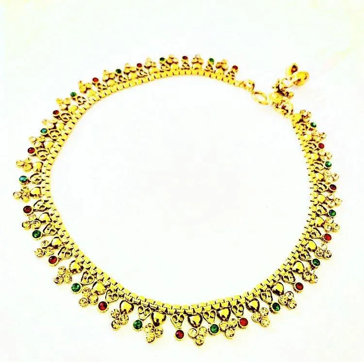 Multi-Color Gold Anklet