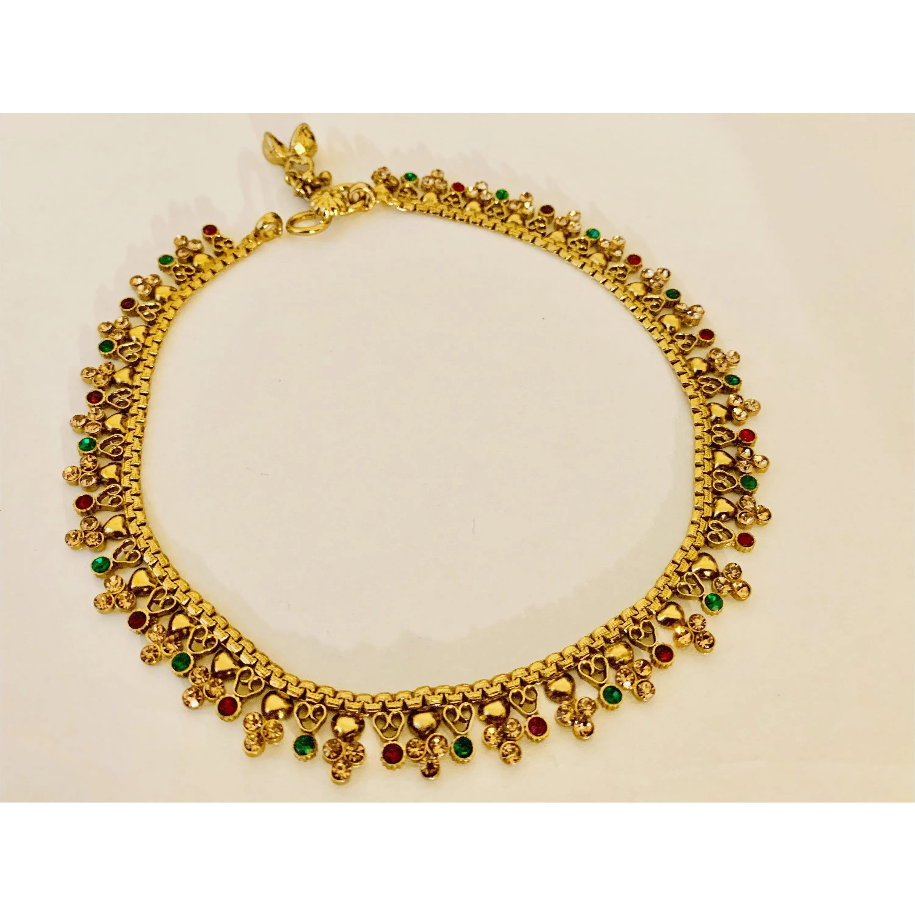 Multi-Color Gold Anklet