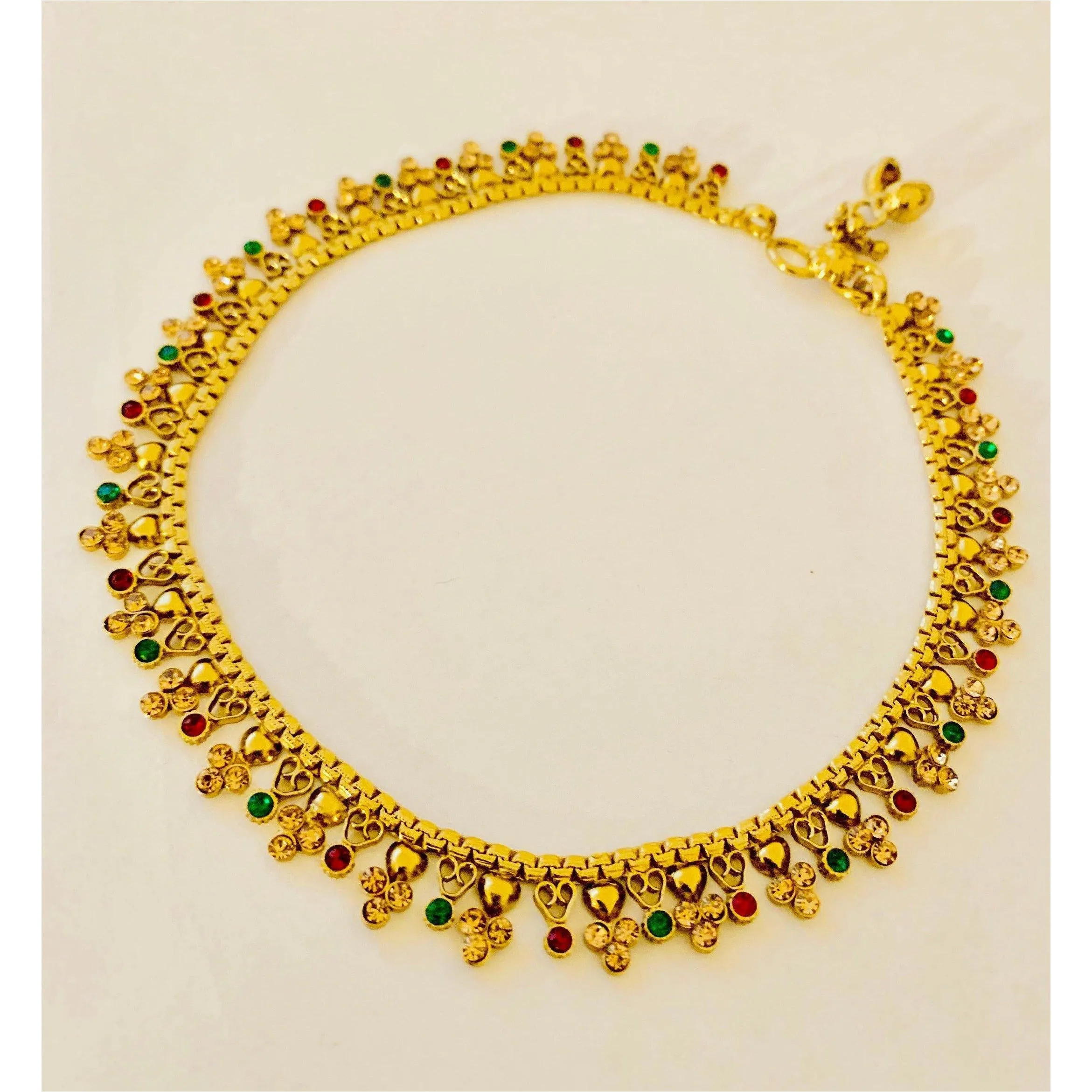 Multi-Color Gold Anklet