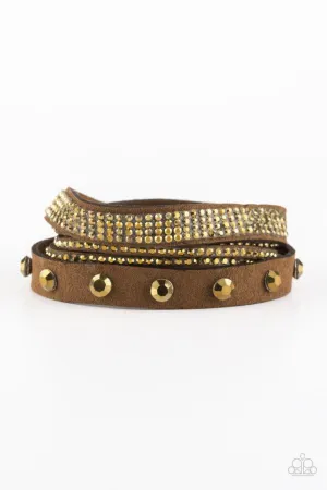 Paparazzi Bracelet ~ Totally Rockable - Brass