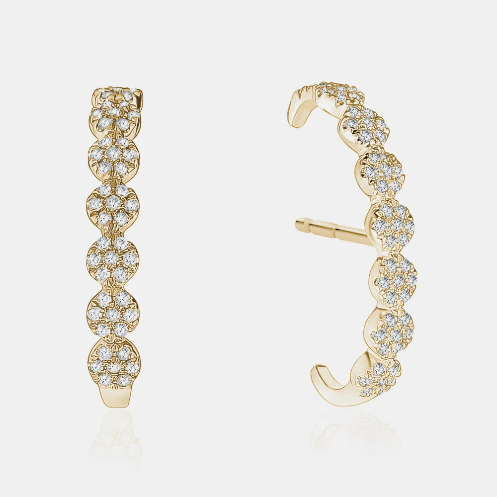 Pavé Semi Circle Earrings