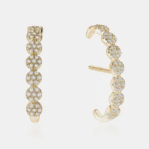 Pavé Semi Circle Earrings
