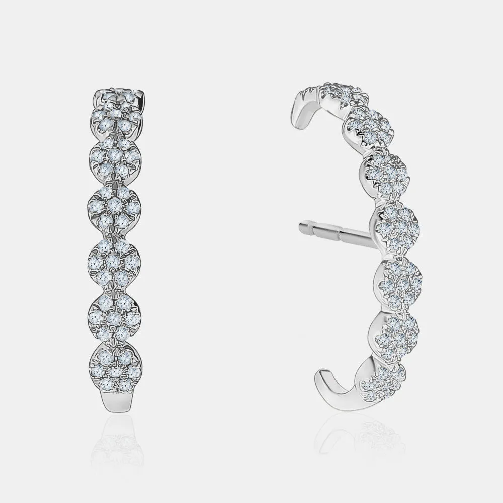 Pavé Semi Circle Earrings