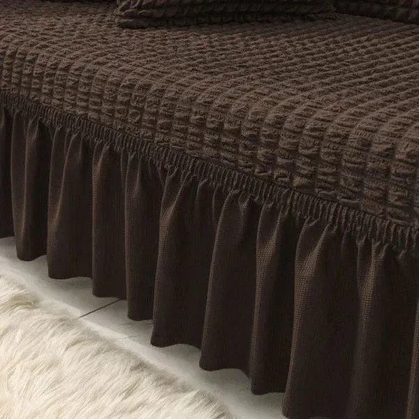 Persian Style Bubble  Sofa Cover - Dark Brown