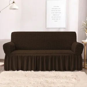 Persian Style Bubble  Sofa Cover - Dark Brown
