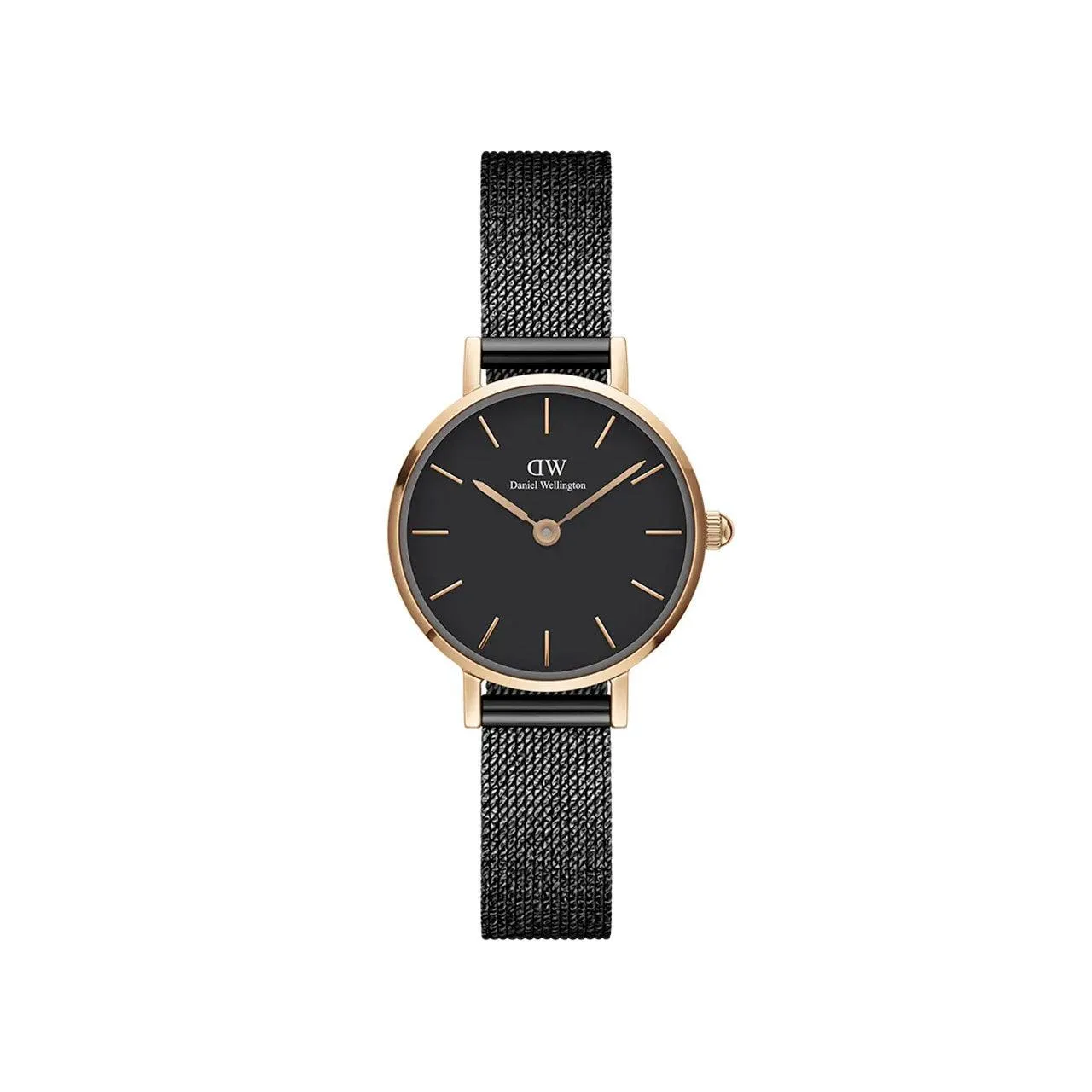 Petite 24mm Pressed Ashfield - Black & Rose Gold Watch