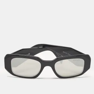 Prada Black Mirror Spr17W Symbole Geometric Sunglasses