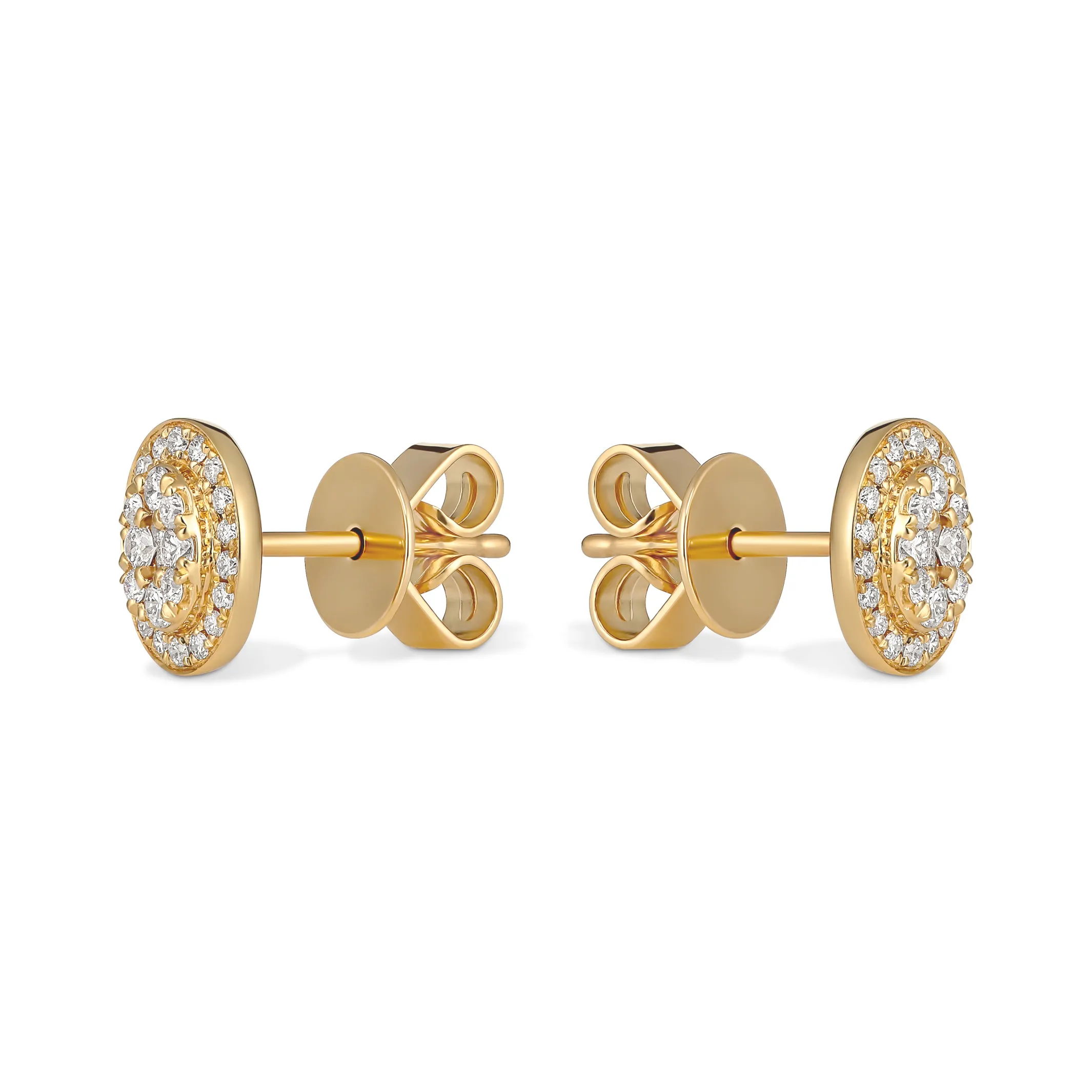 Promise Mini Oval Diamond Studs | 18K Yellow Gold