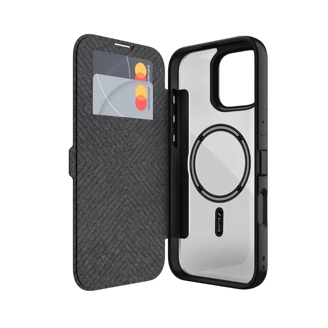 Raptic MagSafe Urban Folio Case with Card Slot for iPhone 16