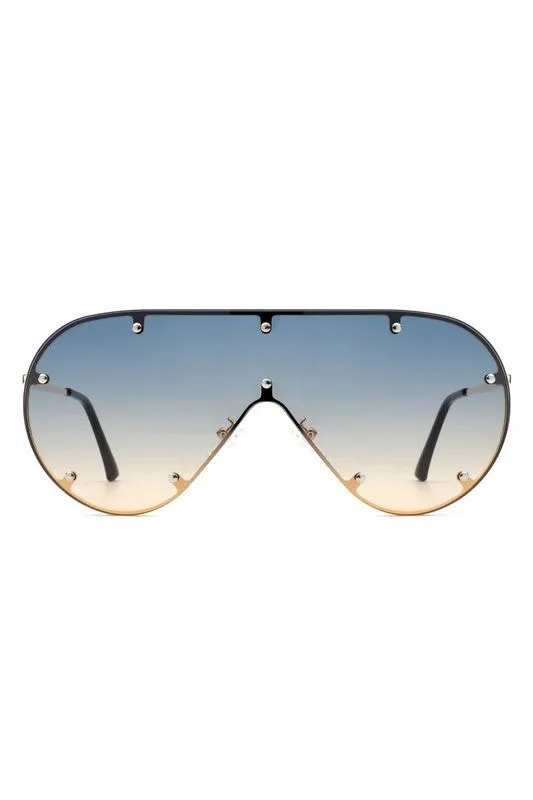 Retro Oversize Aviator Sunglasses