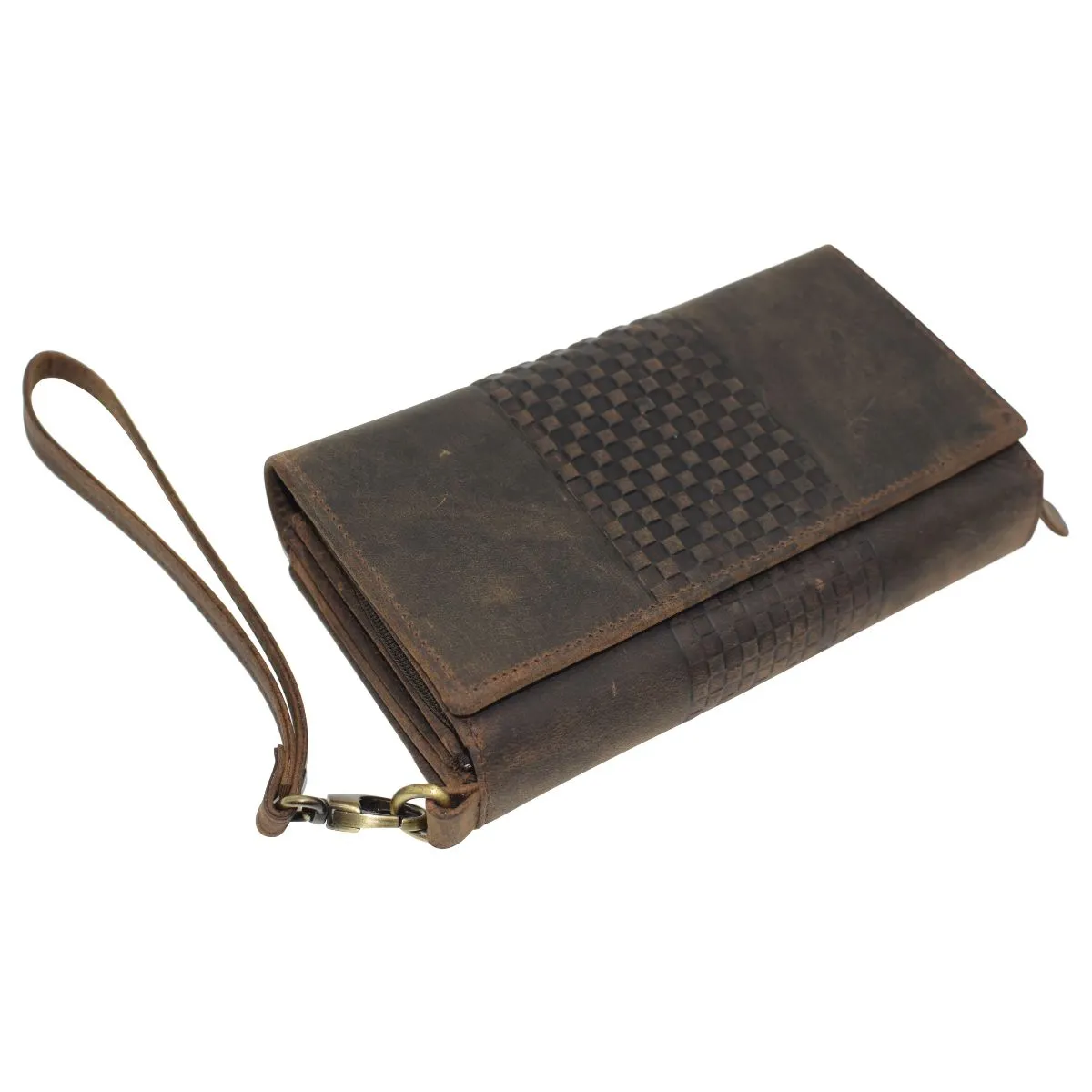 Rustic Vintage Double Side Leather Wallet For women