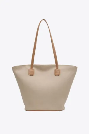 Sara Natural Canvas Tote Beach Bag