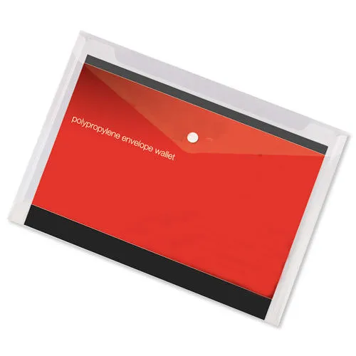 Select Polypropylene Envelope Wallets A4 Clear (5)