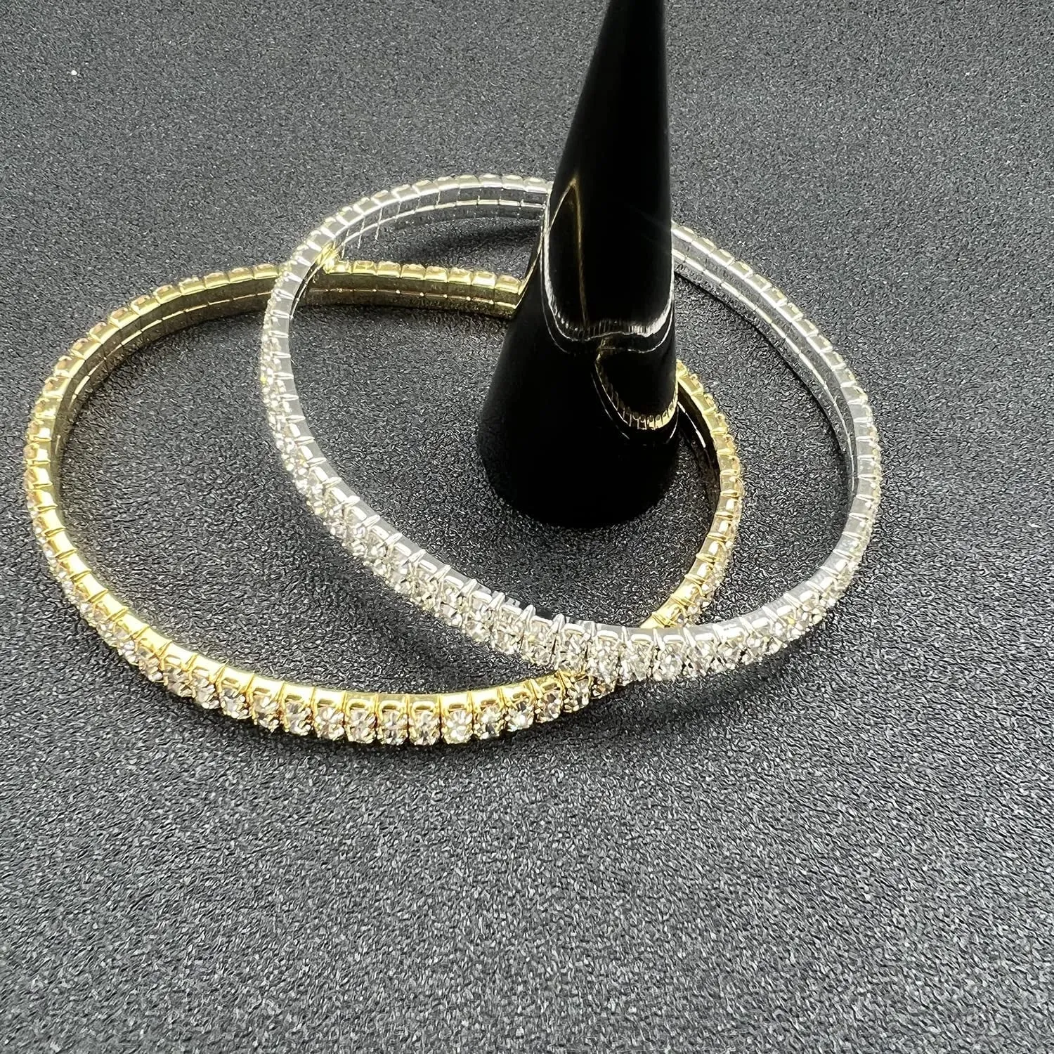 Sexy Anklets for Women Crystal Rhinestone Stretch Tennis Ankle Elastic Bracelet