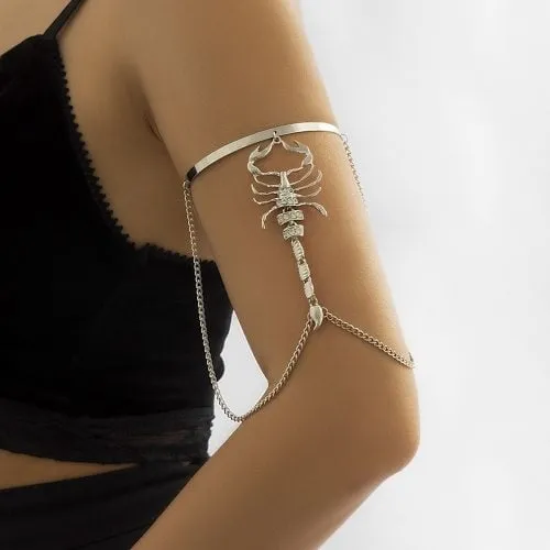 Silver Scorpion Tassel Bracelet