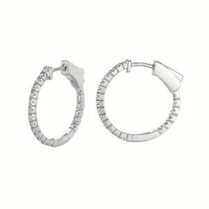 Slim Diamond Hoop Earrings #LE5157