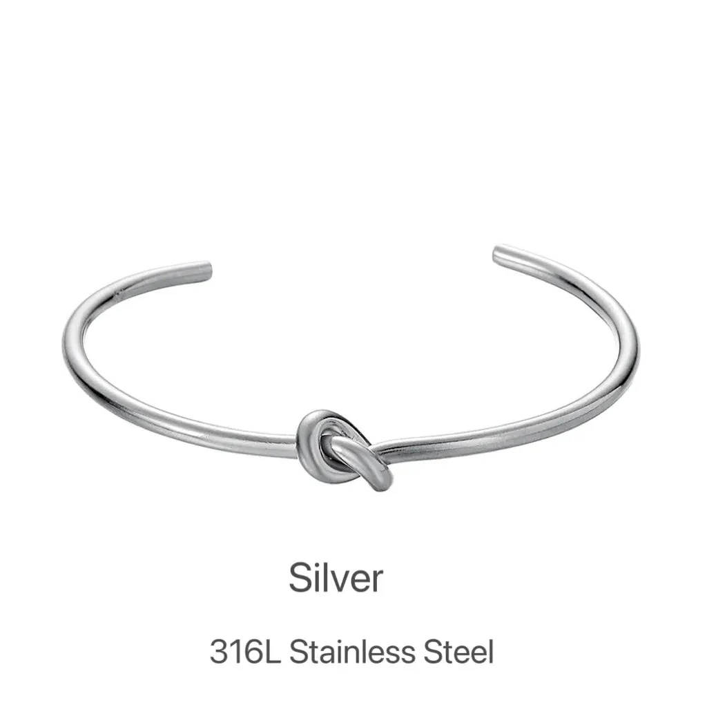 Stainless Steel Bracelets Vintage Woven Twist Bangles for Men and Women Jewelry Statement Streetwear Gifts