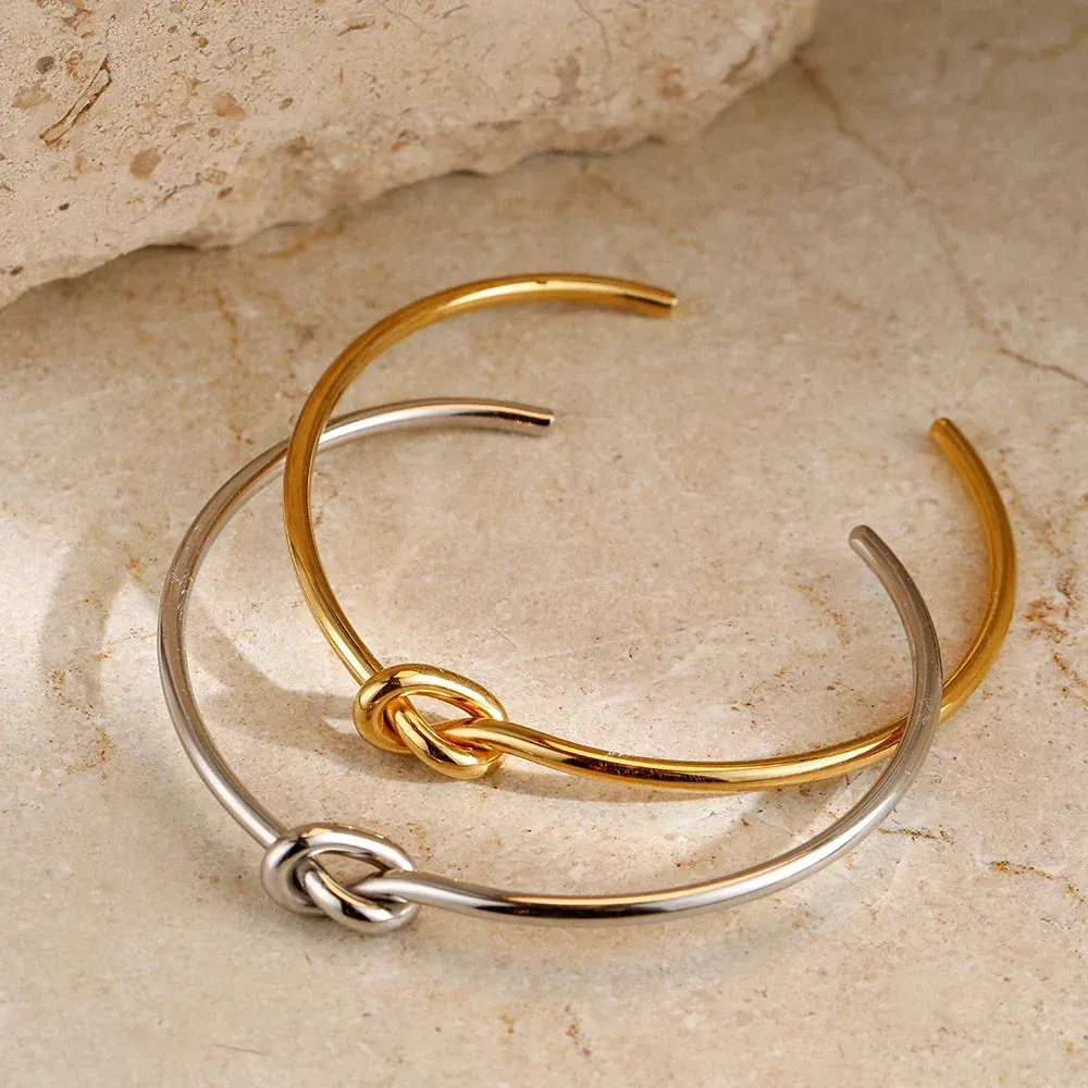 Stainless Steel Bracelets Vintage Woven Twist Bangles for Men and Women Jewelry Statement Streetwear Gifts