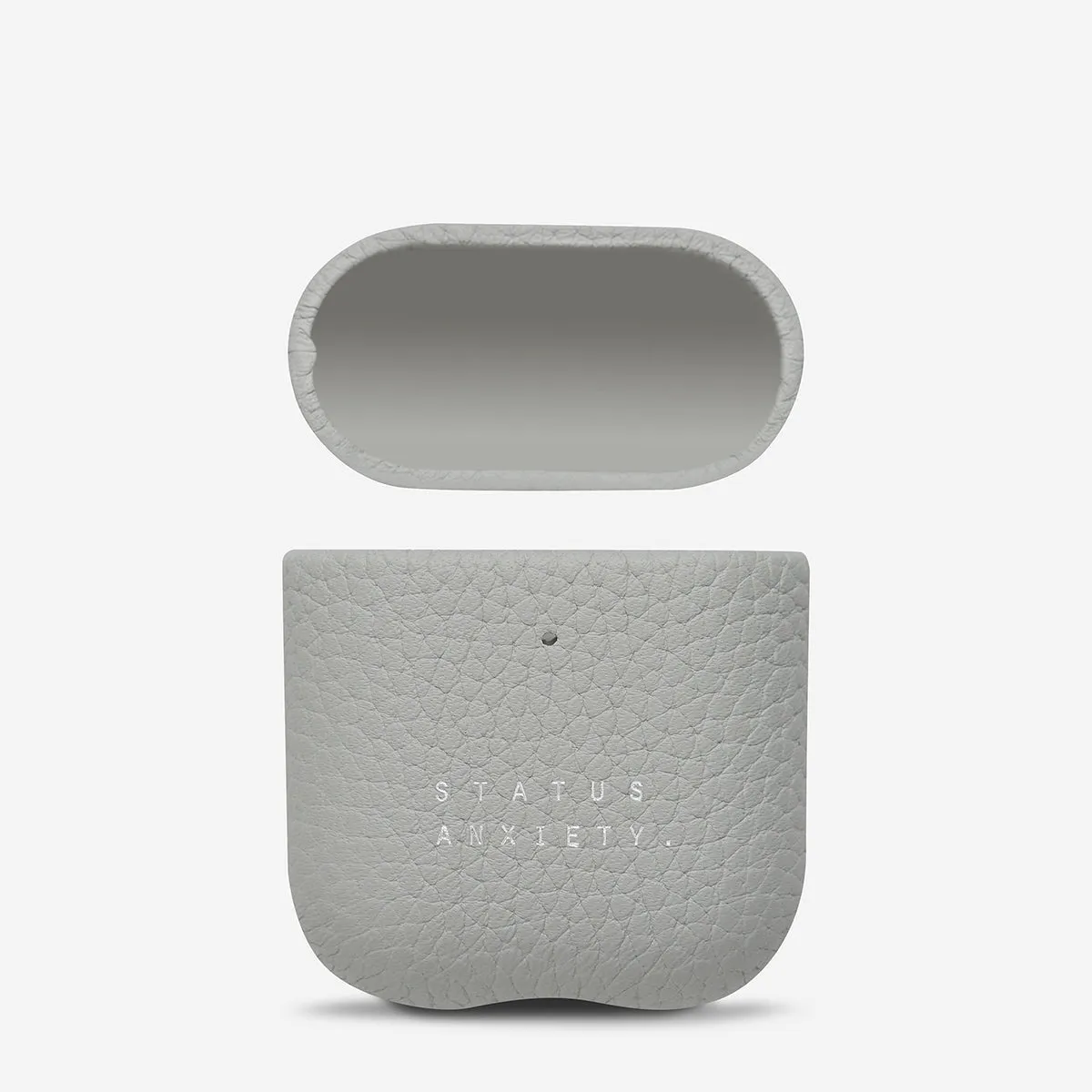 Status Anxiety Miracle Worker Leather Airpods Case (Grey)