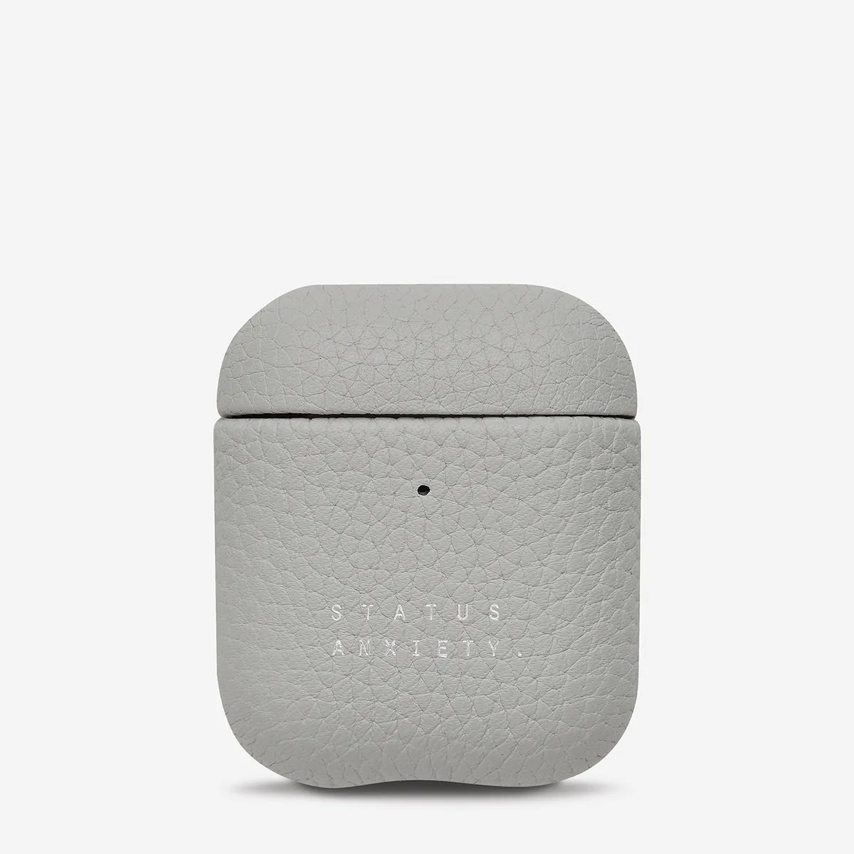 Status Anxiety Miracle Worker Leather Airpods Case (Grey)