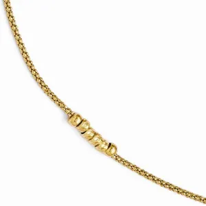 Sterling Silver Gold Plated Polished Anklet Bracelet