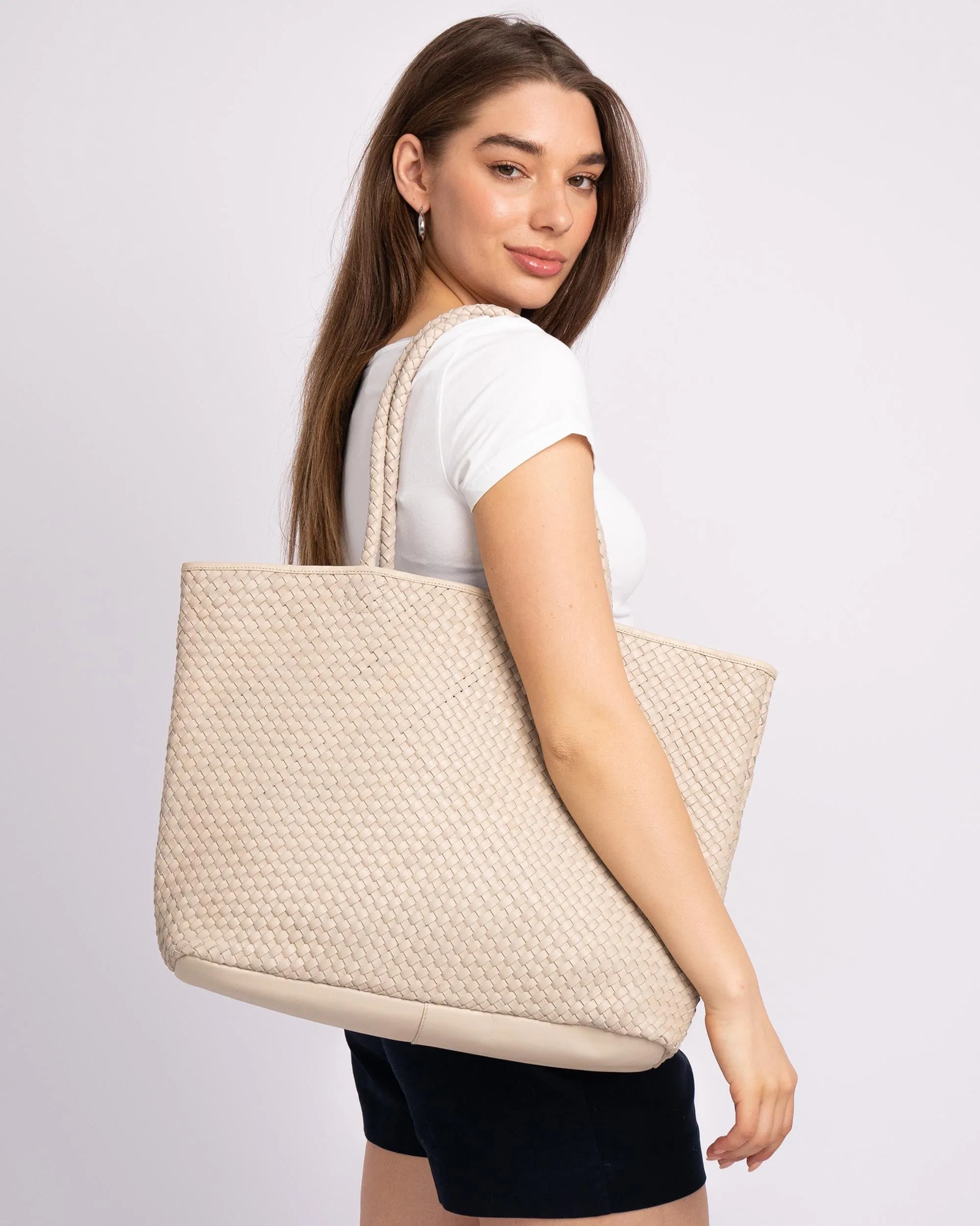 Taylor | Woven Leather Tote Bag
