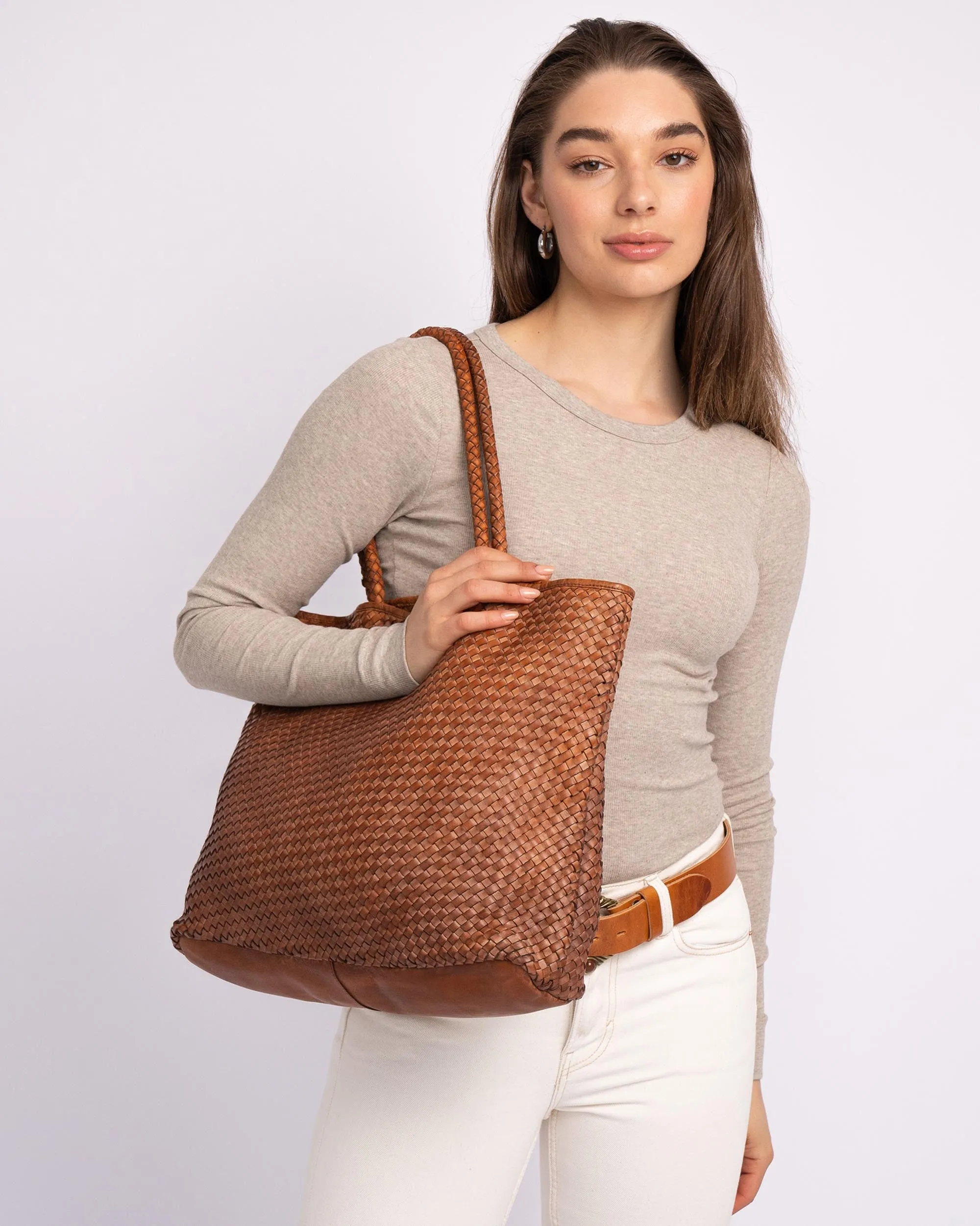 Taylor | Woven Leather Tote Bag
