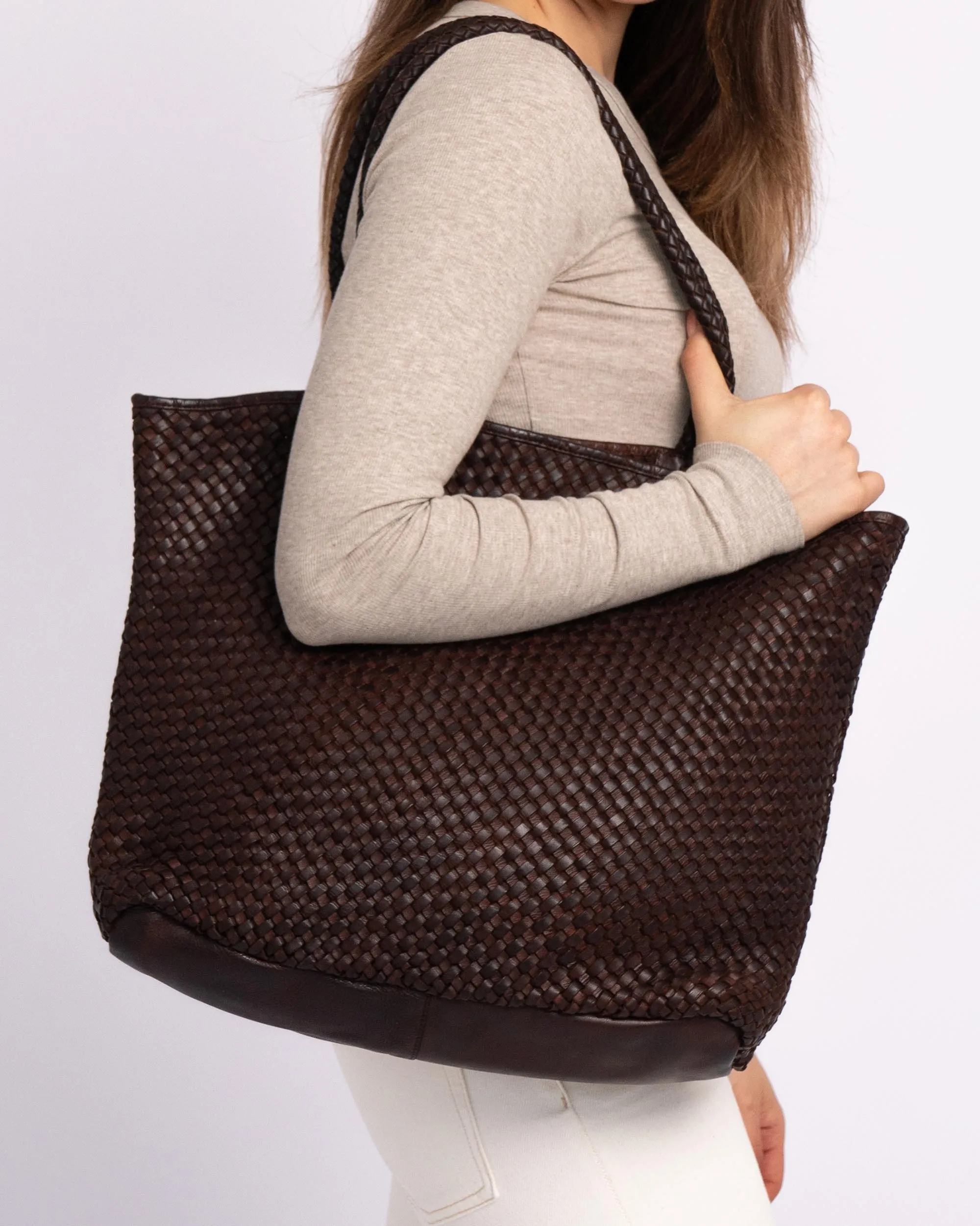 Taylor | Woven Leather Tote Bag