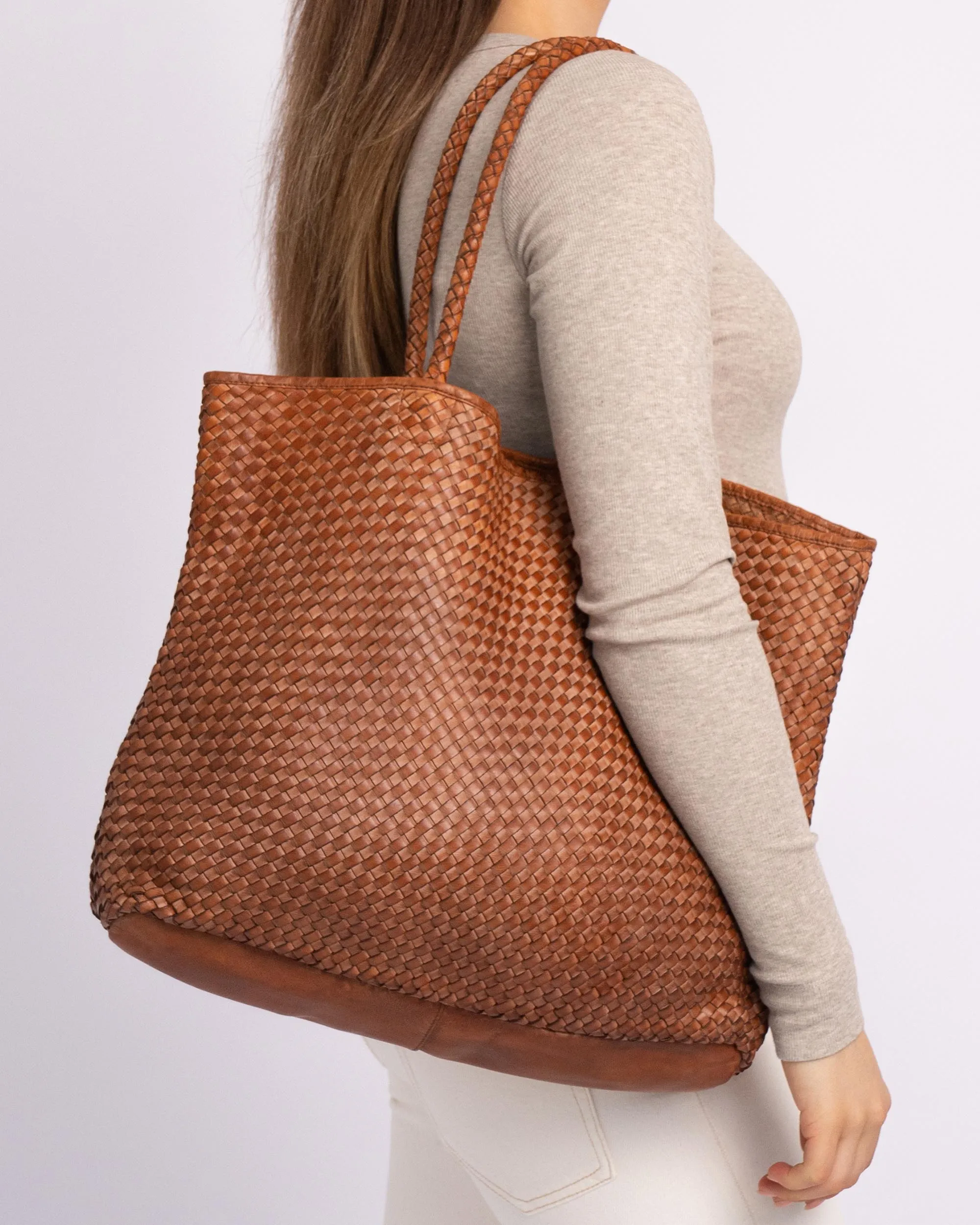 Taylor | Woven Leather Tote Bag