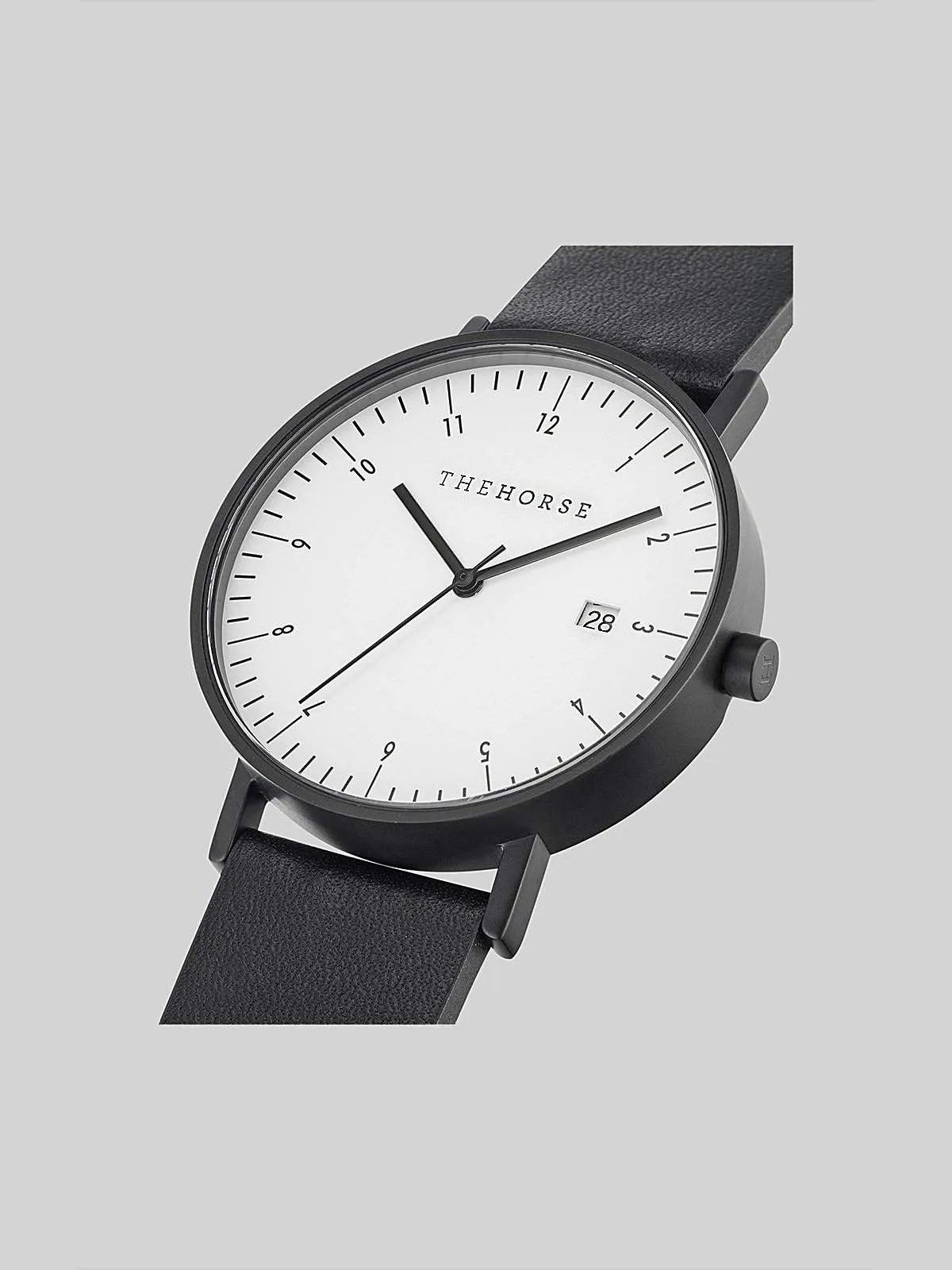 The Horse D-Series Black Black Leather Watch
