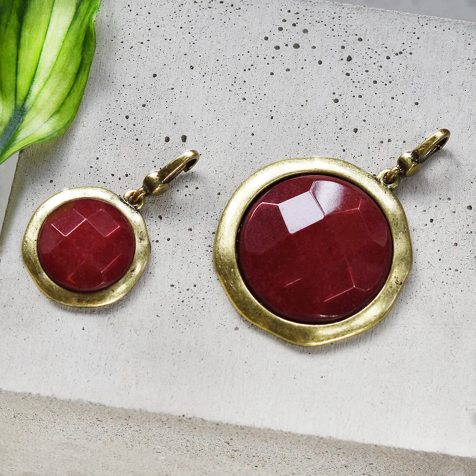Tutti Medium Stone Charm – Red