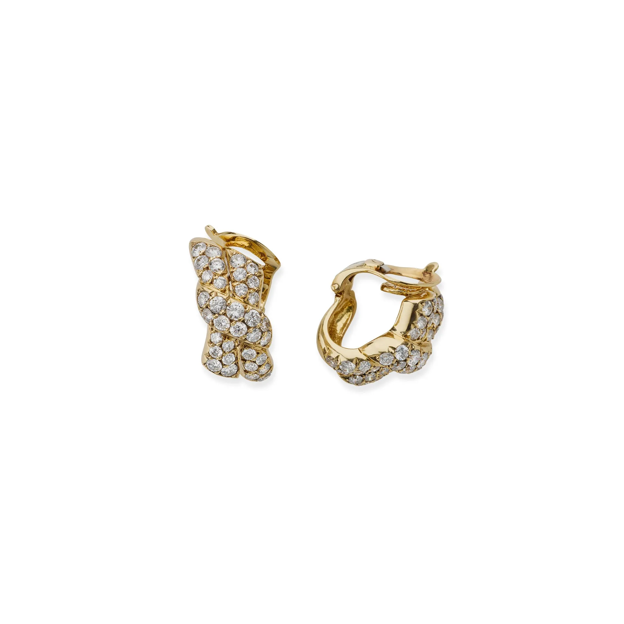 Van Cleef & Arpels Paris Diamond Clip Earrings