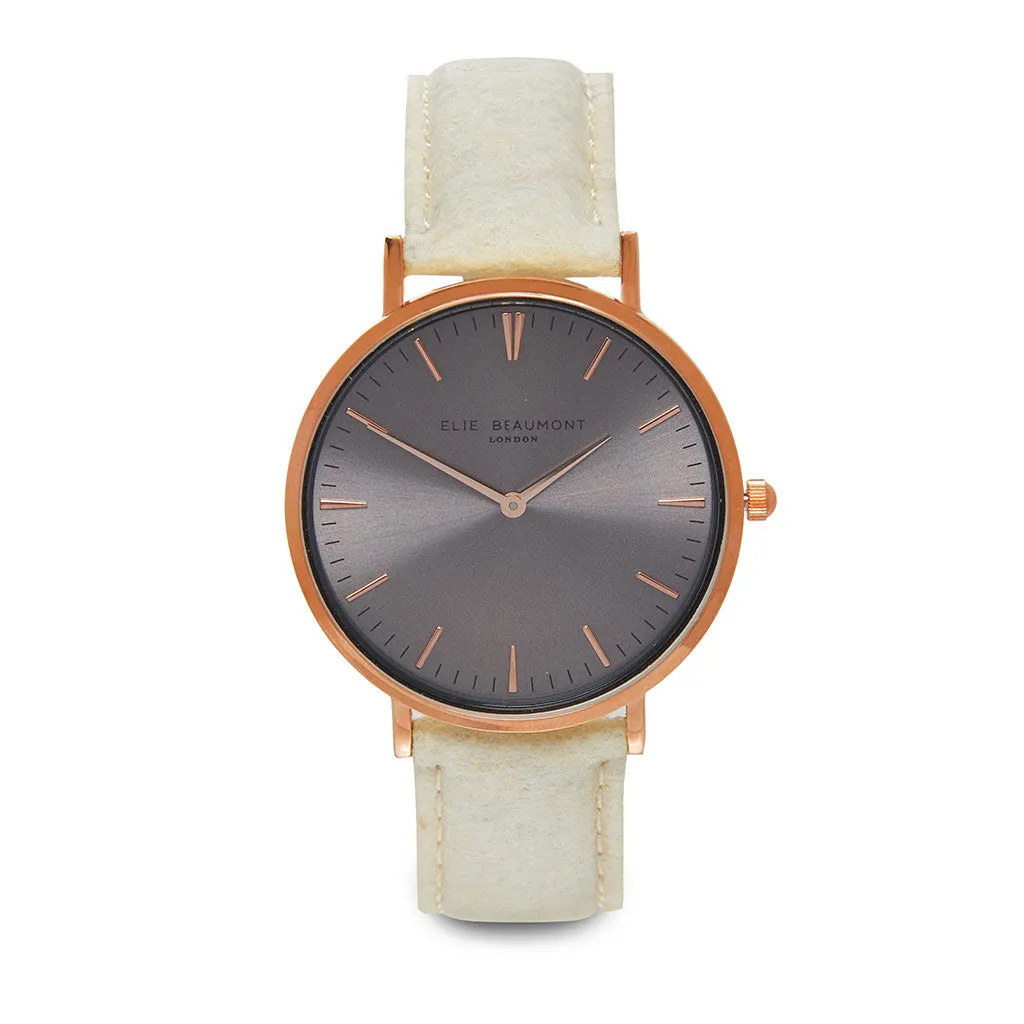 Vegan Oxford Large Grey Dial/Cream