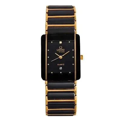 Women's Gold Bracelet Clasp Japan Quartz Stainless Steel Wristwatch
