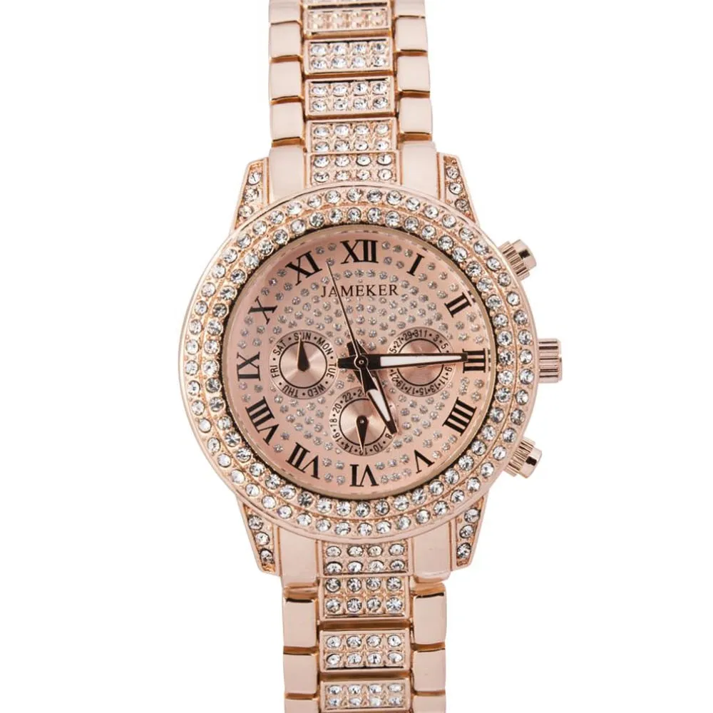 Women's Luxury White Fashion Quartz Movement Stainless Steel Watch