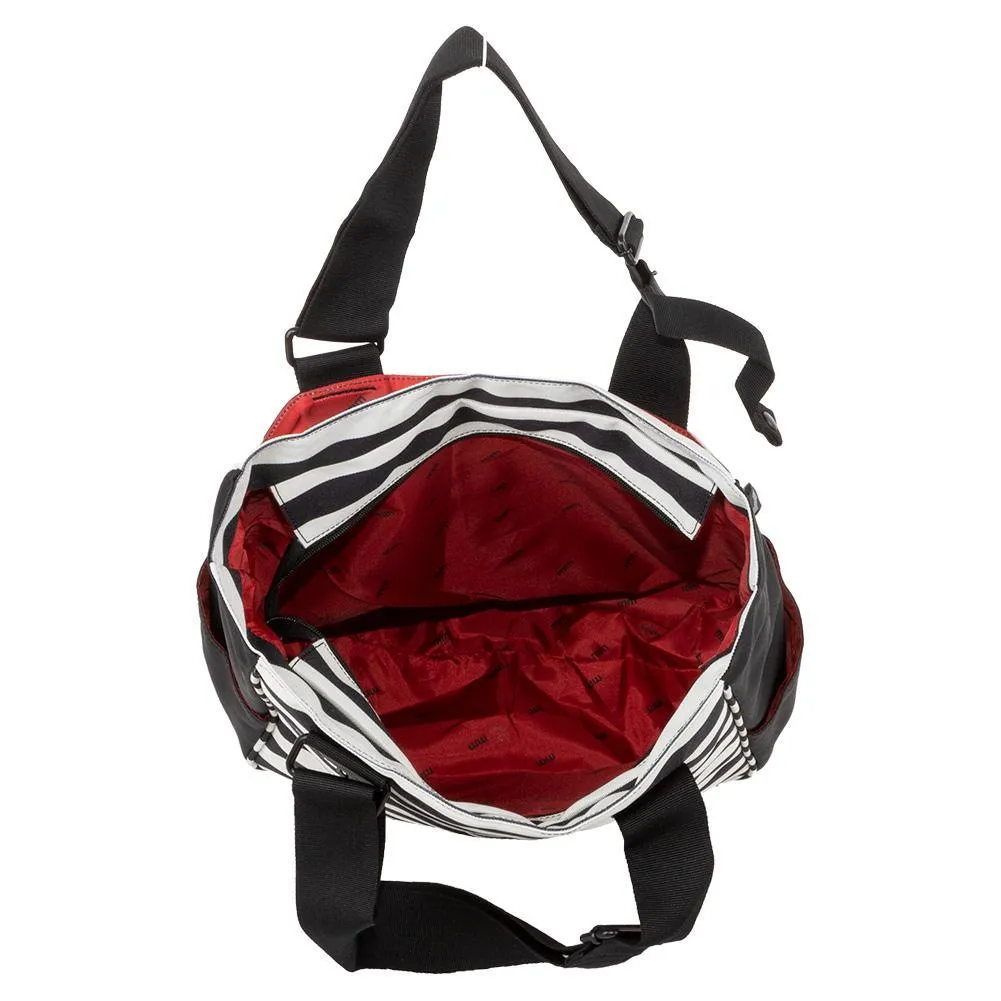 Women's Tennis Tote Stripes Black and Coconut